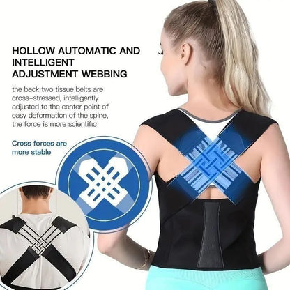 Adjustable Posture Corrector/Relieve Back Pain Belt for Men & Women.