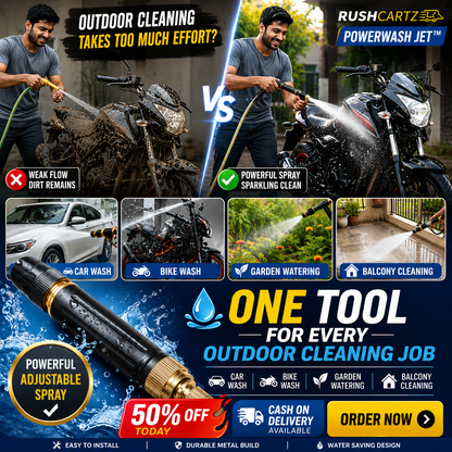 One Tool For Every Outdoor Cleaning Job - RushCartz PowerWash Jet™