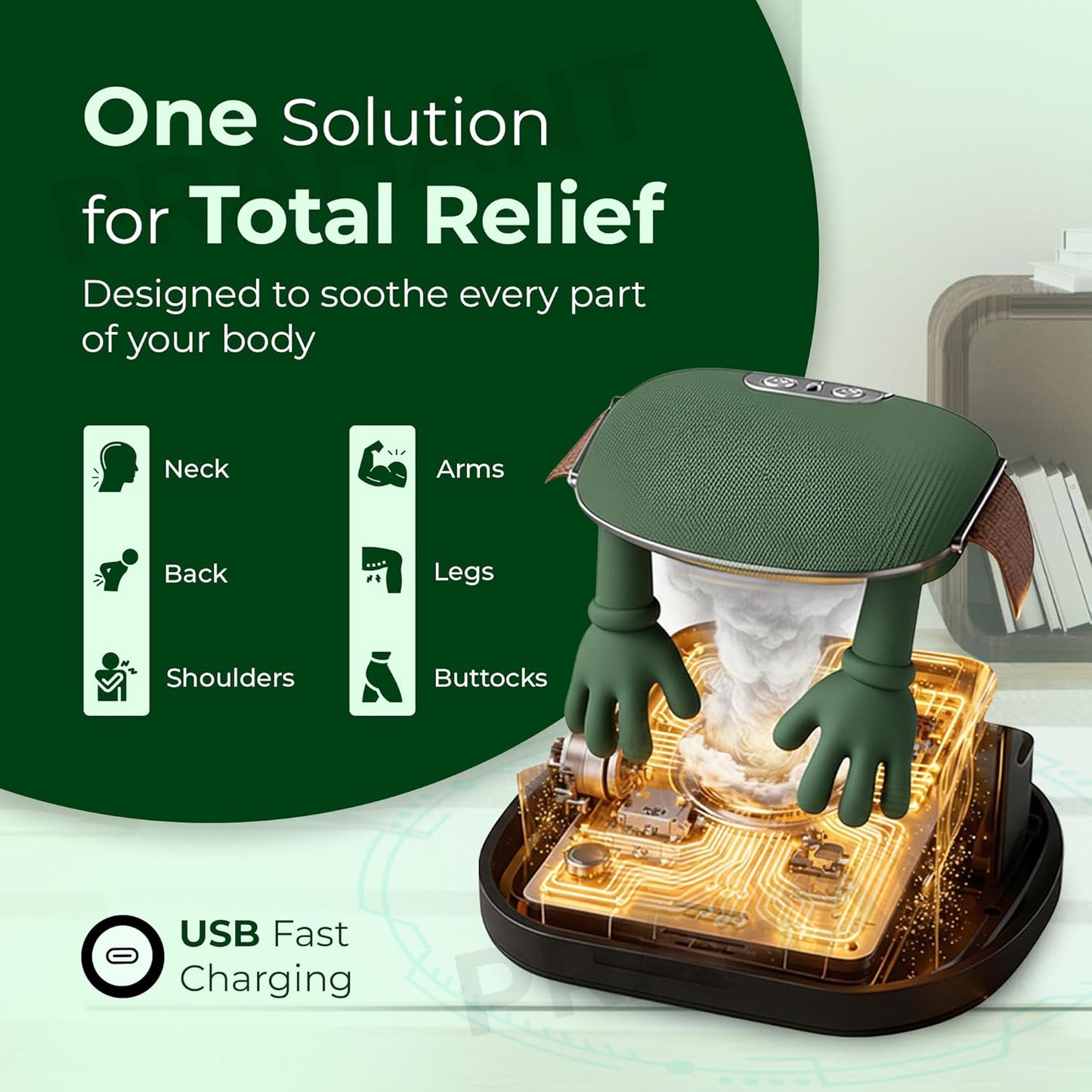 RushCartz™ NeuroRelief 4D Massager - Relieve Neck & Back Pain, Feels Like Real Human Hands.