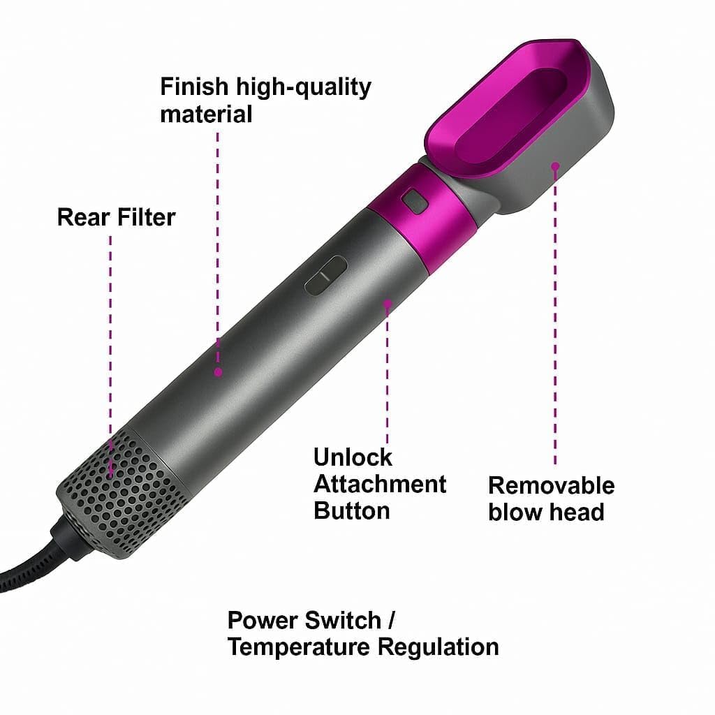 Your Hair. Your Signature Look - RushCartz LuxeStyle™ 5-in-1 Air Styler.