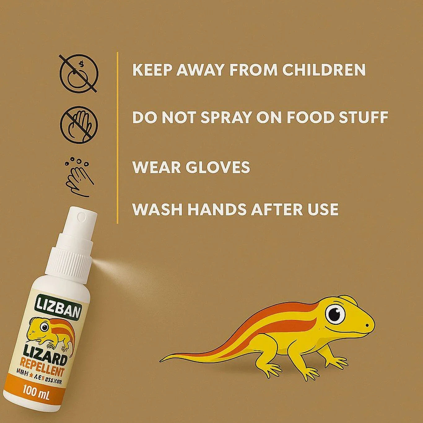 RushCartz Home Lizard Repellent Spray 100ML (Pack of 3).