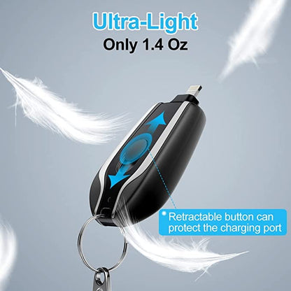 RushCartz PowerPod Mini – Keychain Emergency Charger (Type-C Fast Charge)