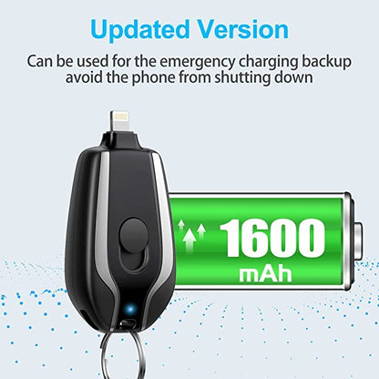 RushCartz PowerPod Mini – Keychain Emergency Charger (Type-C Fast Charge)