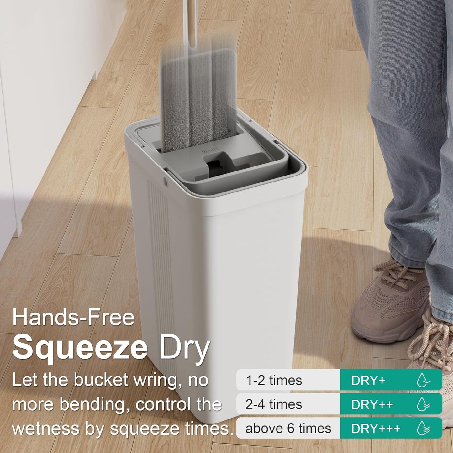 RushCartz FloorShine Pro™ Mop with Bucket System.