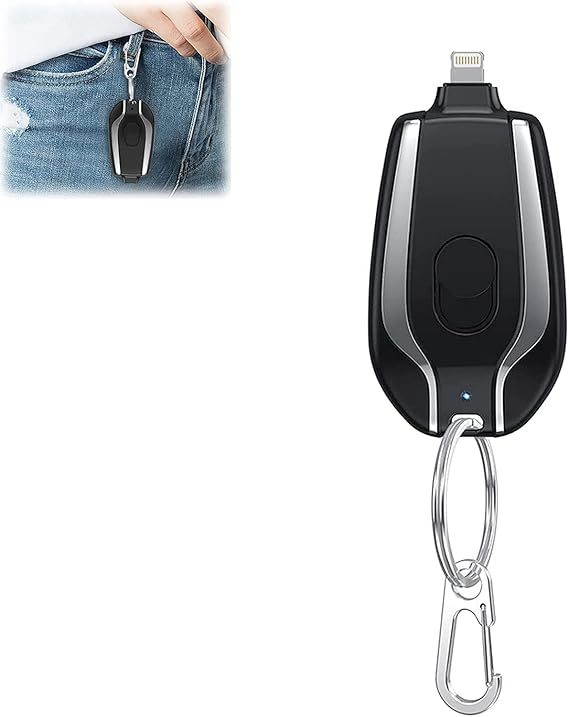 RushCartz PowerPod Mini – Keychain Emergency Charger (Type-C Fast Charge)