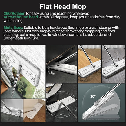 RushCartz FloorShine Pro™ Mop with Bucket System.