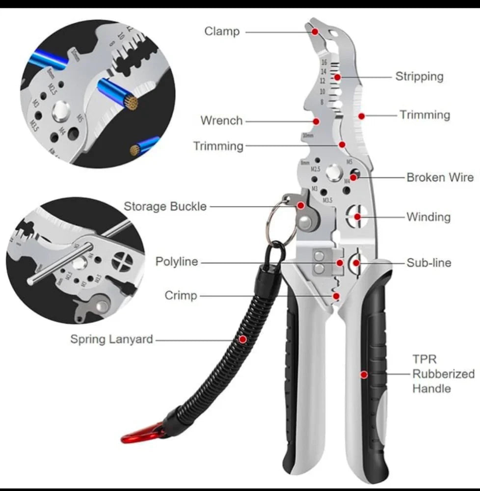 RushCartz Electrician Pliers Crimping Pro